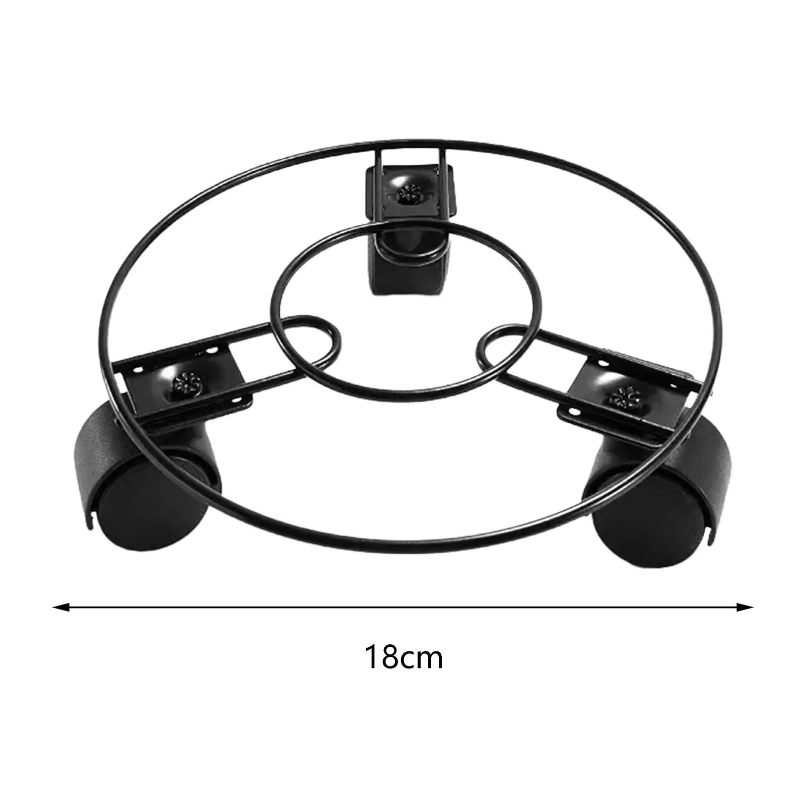 Spodek do roślin, stojak na rośliny do toczenia z 3 kółkami, wielofunkcyjne metalowe żelazko do