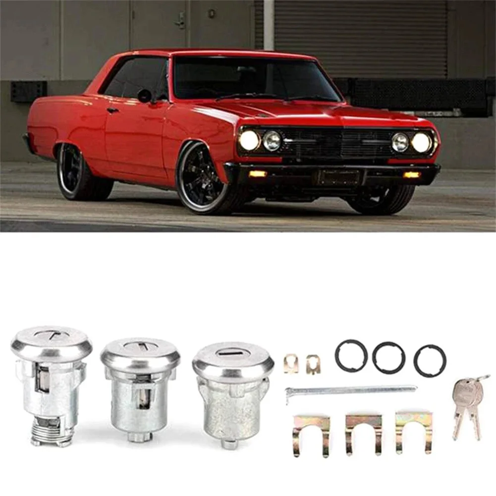 

Door Lock Cylinder Kits With Keys 654394765282 For Chevy Camaro/Caprice/Buick Skylark Metal Factory Spec Perfect Match