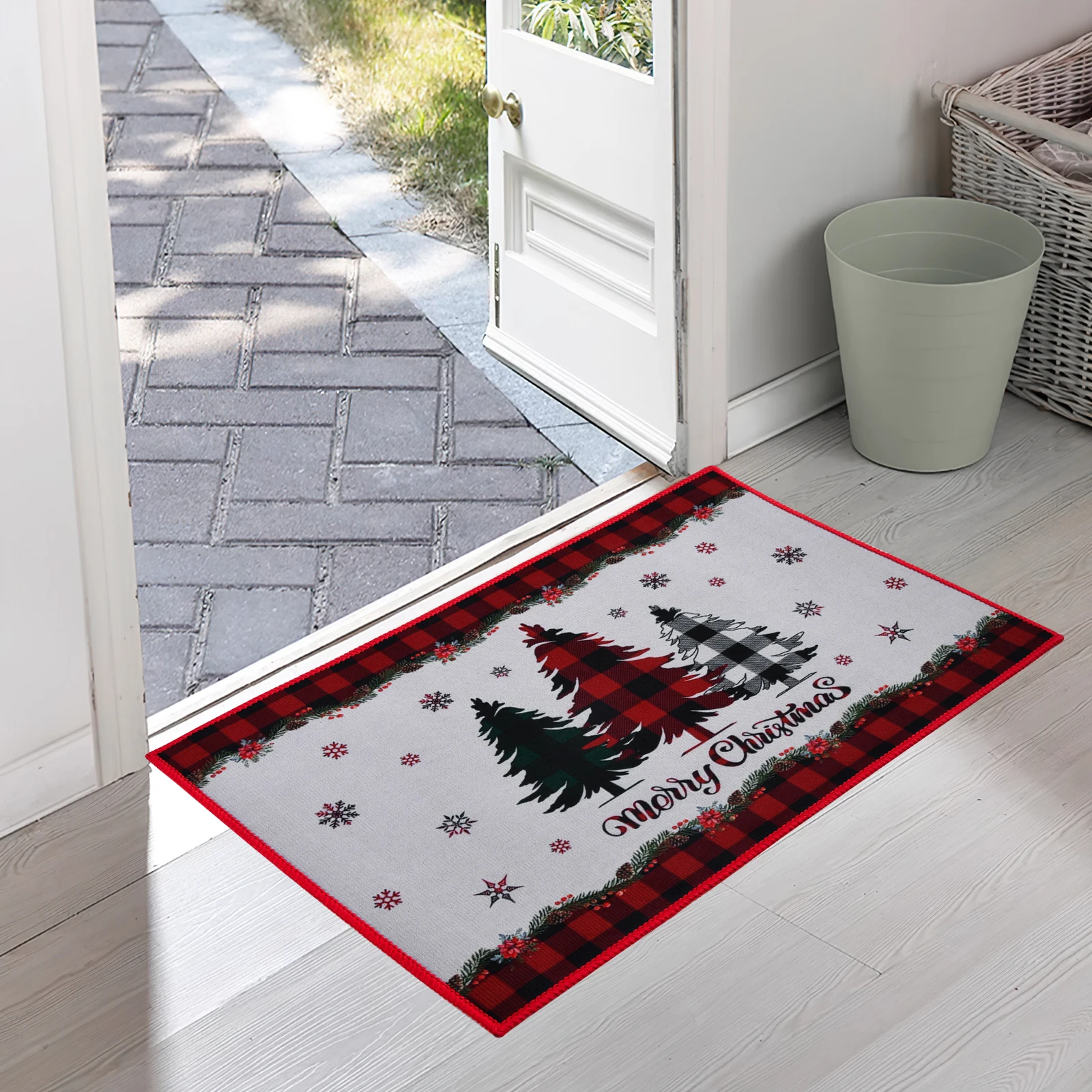 

2024 Christmas Floor Mat Bedroom Kitchen Bathroom Entrance Anti Slip Mat 40x60 CM Home Decor Doormat Christmas New Year Gift