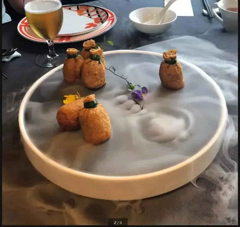 

Creative Solid Color Round Ceramic Tableware Hotel Restaurant Dry Ice Plate Dishes Decorative Plate Japanese Sashimi Sushi Plate
