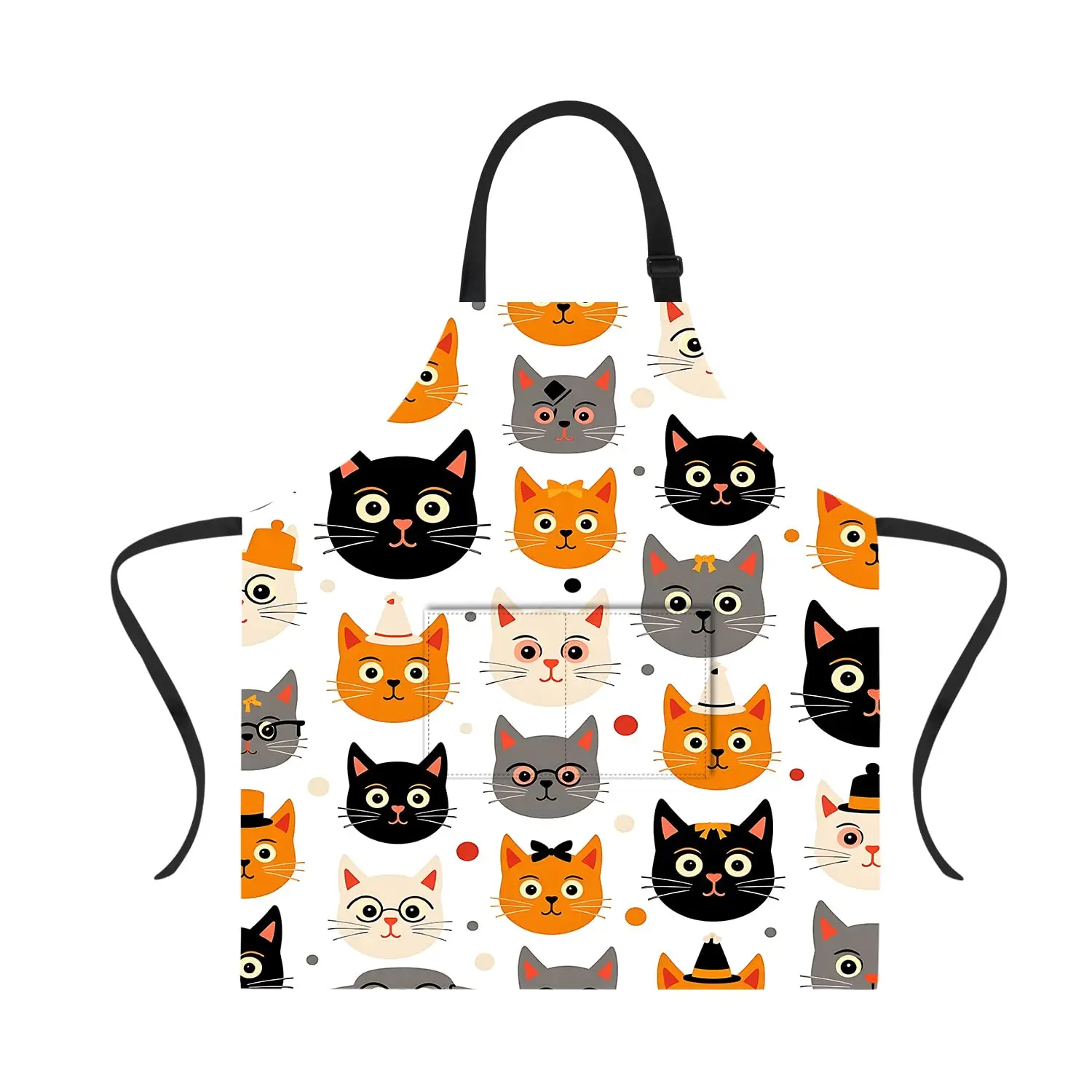 

Funny Apron Cut Cat Apron for Women Men with Pockets, Adjustable Kitchen Chef Aprons for Cooking Cute Apron