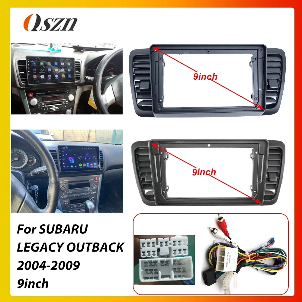 

For SUBARU 2004-2009 LEGACY OUTBACK 9INCH Car Radio Android DVD Stereo audio screen multimedia video player cables Harness frame