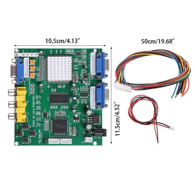 لوحة محول إخراج الفيديو لألعاب الأركيد RGB/CGA/EGA إلى VGA لشاشة ألعاب الأركيد إلى جهاز عرض CRT LCD PDP 448F