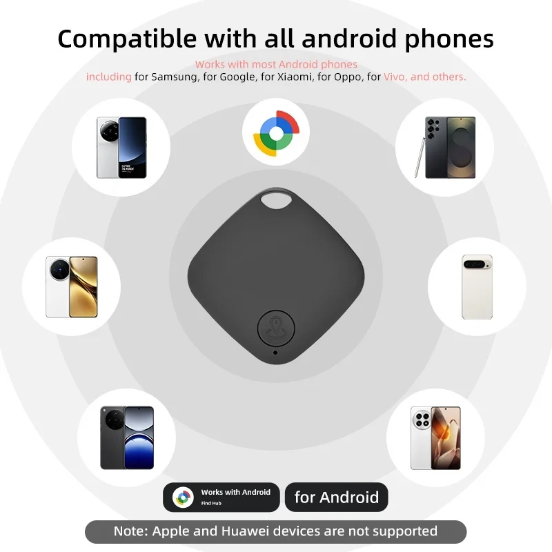 Smart Location Tracker for Android Devices Tag Work With Google Find Hub App Positioning Key Finder for Xiaomi Samsung