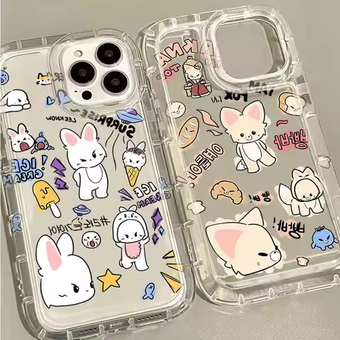 Cute Animal Singer Cartoon Kids TPU Clear Phone Case For Samsung Galaxy S25 S24 Ultra S23 S22 S21 S20 Plus FE A15 A35 A55 A54 5G