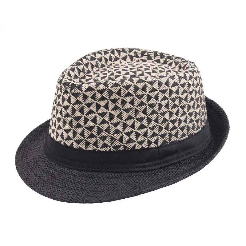 Men\'s Fedoras Summer Straw Hats Straw Paper Woven Top Hats Outdoor Sun hats Selling Curly Jazz Hats Panama Cap