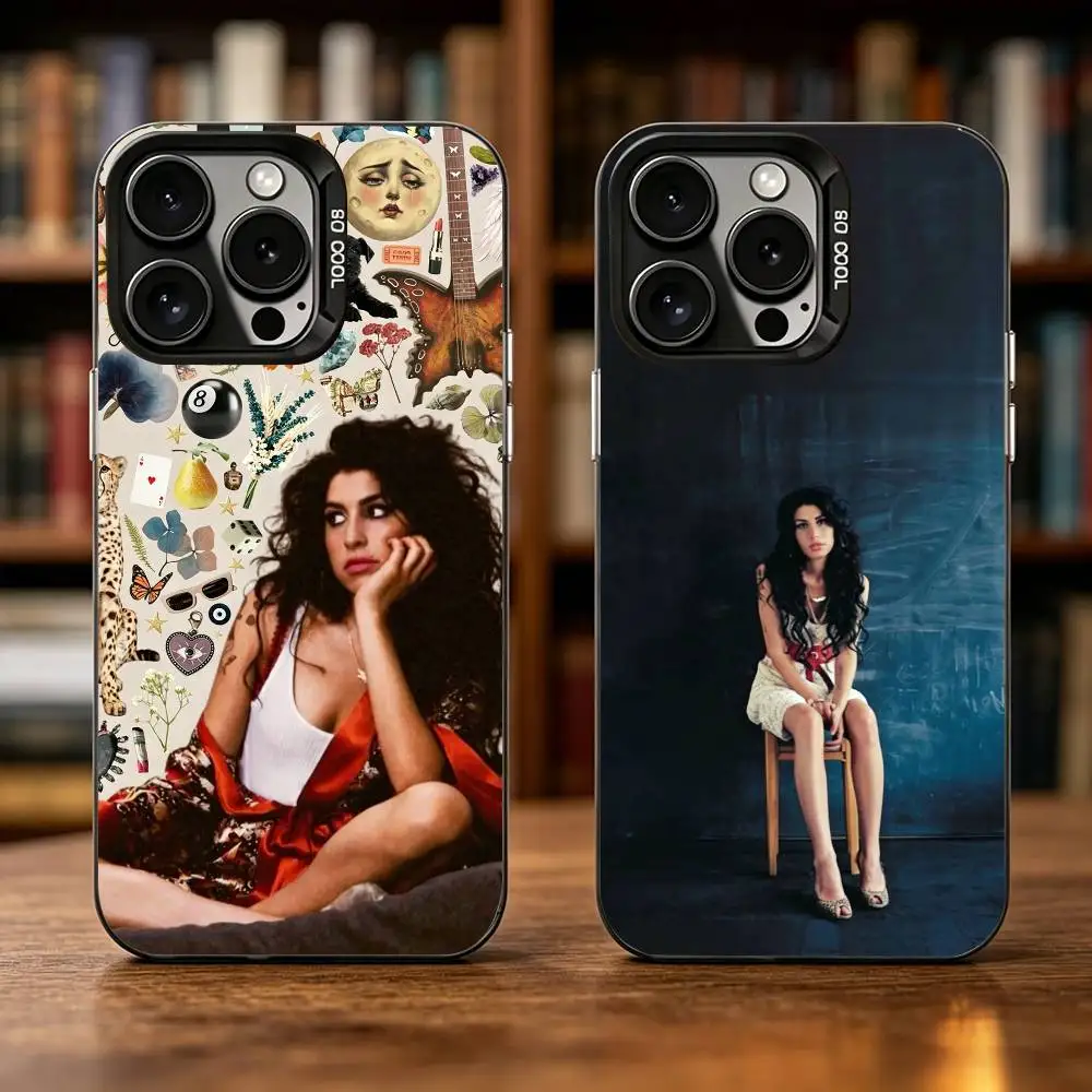 

Singer Rehab A-Amy Winehouse Phone Case For iPhone 17,16,15,14,13,12,11 Plus,Pro Max,XS,Colorful Silver Black Cover