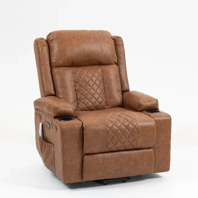 أريكة كرسي كهربائية حديثة ومريحة بمقعد واحد مع كرسي رفع قابل للتعديل للتدفئة والتدليك لكبار السن #5