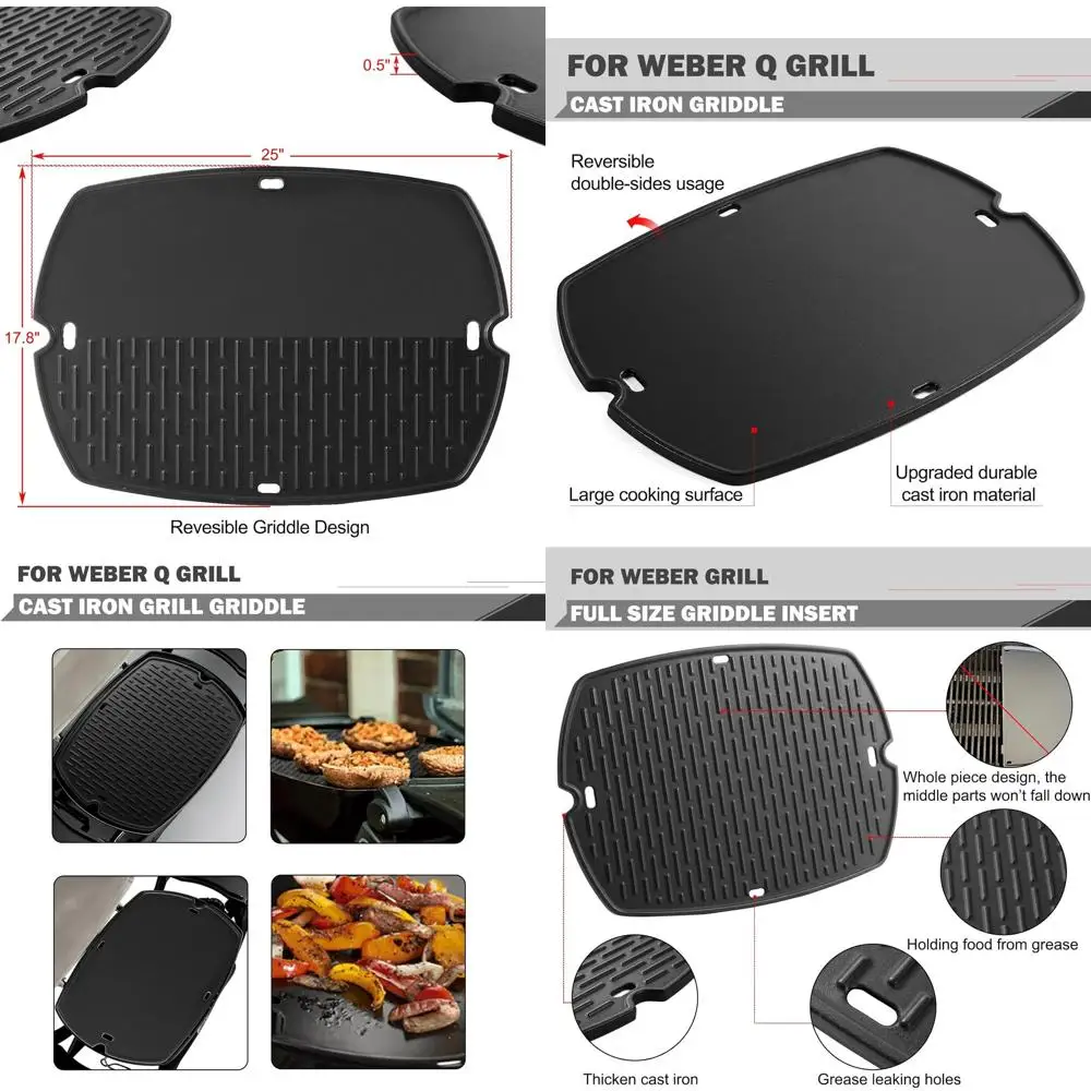 

Weber Q3200 Series Griddle Insert Replacement for Q300, Q3000, Q320, Q3100 Grills, Part 6506