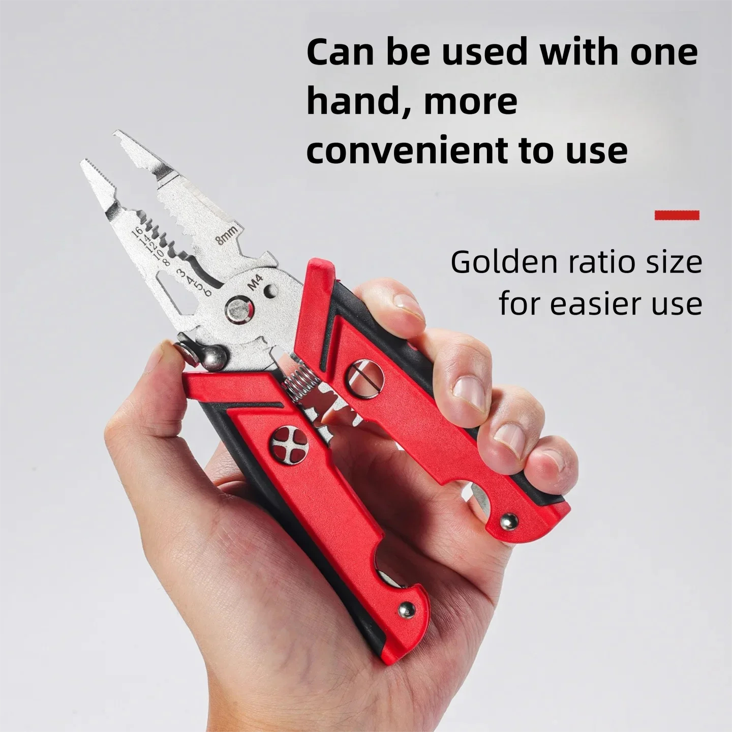 18-in-1 Electrician Crimper Pliers Multipurpose Wire Stripper Professional Double-Blade Hand Tool for Wiring