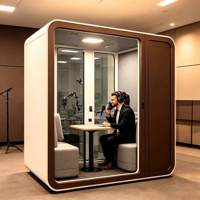 Customizable Soundproof Booth Acoustic Pod Office Cabin with Adjustable Desk for Ergonomic Work Customized Silent Cabin