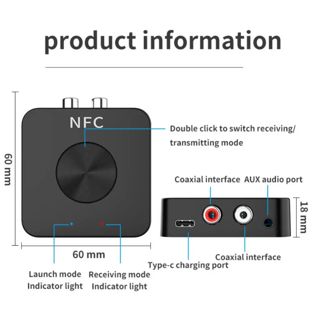 Transmitter 3 In 1 5.1 Car Adapter Audio Receiver Transmitter For Tv Pc Aux Car 3.5mm