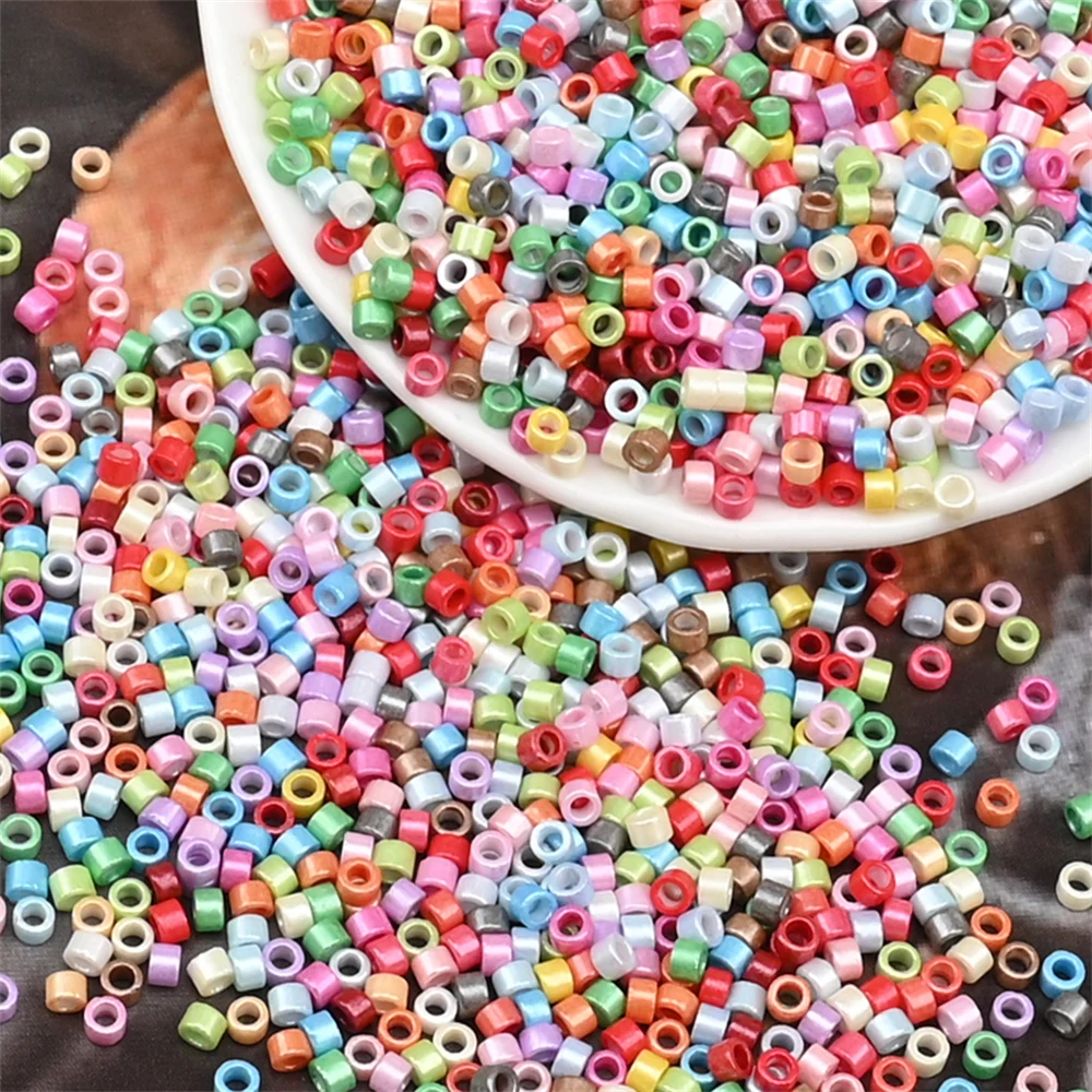 موحدة الخرز البذور الزجاجية المستديرة ، سلسلة اللؤلؤ ، الخرز الزجاجي فاصل DIY بها بنفسك صنع المجوهرات ، والحرف الزفاف ، 2.5 مللي متر ، 1000 قطعة لكل مجموعة #1