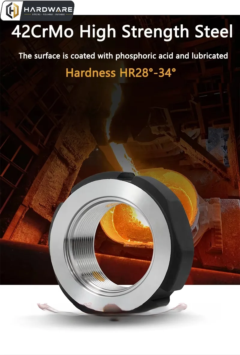 1pcs M15-m95 Fa-type Precision Locking Nut Machine Tool Shaft Spindle Lead Screw Round Locknut Pitch 1/1.5/2mm Steel Nuts