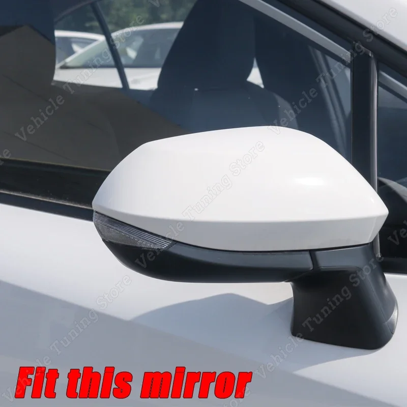 For Toyota Corolla 2019 2020 2021 2022 2023 Gloss Black ABS Car Side Rearview Mirror Cover Cap Exterior Trim Accessories