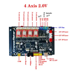 Moteur pas à pas CNC 3018 GRBL 1.1 3 axes, double axe Y, carte de pilote USB, contrôleur laser pour routeur GRBL CNC 2/3/4 axes