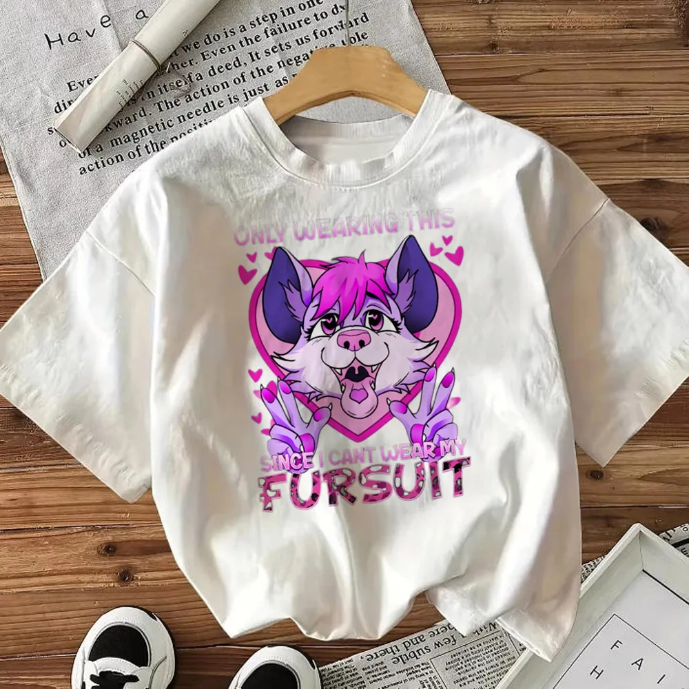 Furry shirt women japanese scene  anime funny tshirt gyaru japan funny