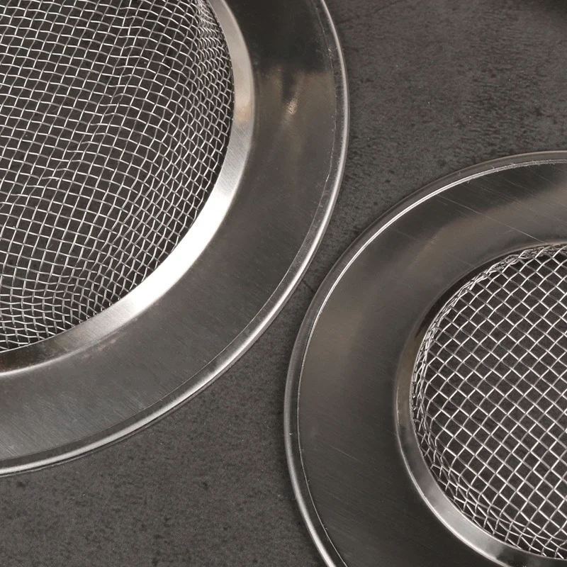 201 Stainless Steel Kitchen Sink Filter Fine Mesh Wash Basin Sewer Drain Outlet Double Layer Filter Thickened Edge Floor Drain