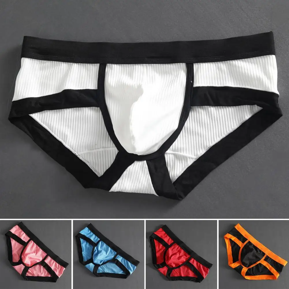 Men Underwear Popular Sexy Men Panties Contrast Color Sweat Absorption Underpants Panties Male Clothes