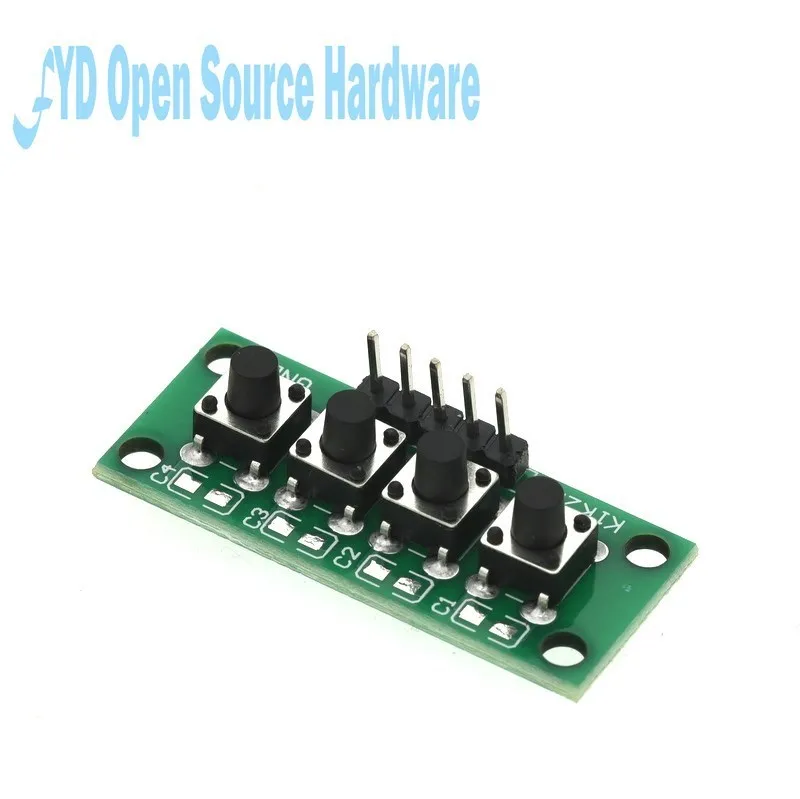 DIY Kit 1x4 4 Independent Key Button Keypad Keyboard Module Mcu For Arduino Student Class Design Graduation Project Experiment