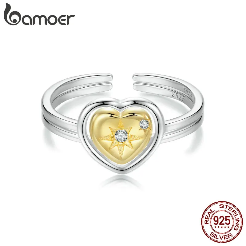 

Женское Открытое кольцо из серебра 18 К, с покрытием из золота