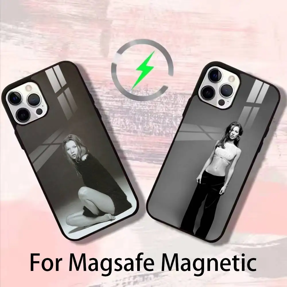 

ModelKate M-Moss Phone Case For iPhone 17,16,15,14,13,12,Plus,Pro,Max for Magsafe Magnetic Wireless Charging