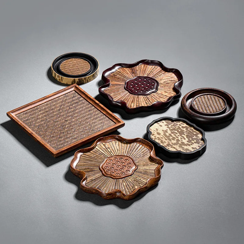 

Bearing Dry Brewing Table, Heavy Bamboo Tea Bearing Pot Bearing Pad Pot Base Holder, Water Storage Tea Tray Tea Table