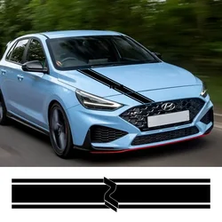 Car Hood Bonnet Sticker For Hyundai I30N i30 N-Line GDI MK3 Racing Sport Stripe Style Vinyl Decor Decals Auto Tuning Accessories
