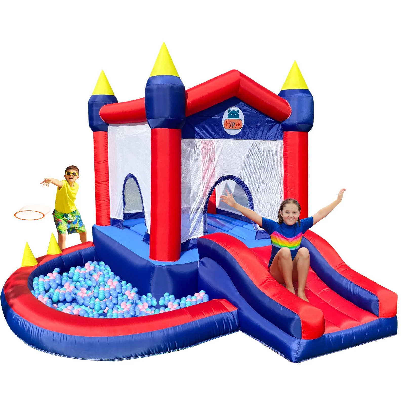 

Inflatable Castle Mini Inflatable Bounce House Trampoline Inflatable Jumping Castle Playhouse With Slide Indoor outdoror play