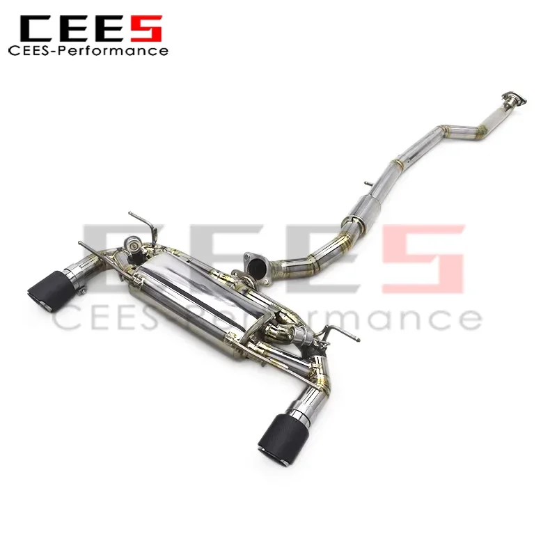 

cees Catback Exhaust System for Mazda MX-5 NC 2.0 2009-2014 Muffler Vacuum Valve Straight Pipes Carbon Fiber Tips