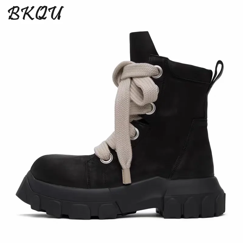 BKQU English-style High-Heeled Men's Chelsea Boots 2025 New Trend Model Suede Sanded Boots Stylish Style Autumn/Winter Insulated