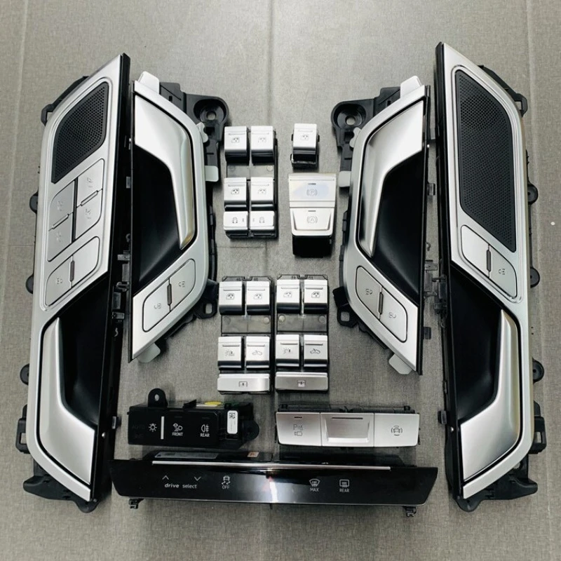 For A6L/A7L Full Car 18 Piece Switch Upgrade Chrome Lifter Switch, Electroplated High-matching Touch Button