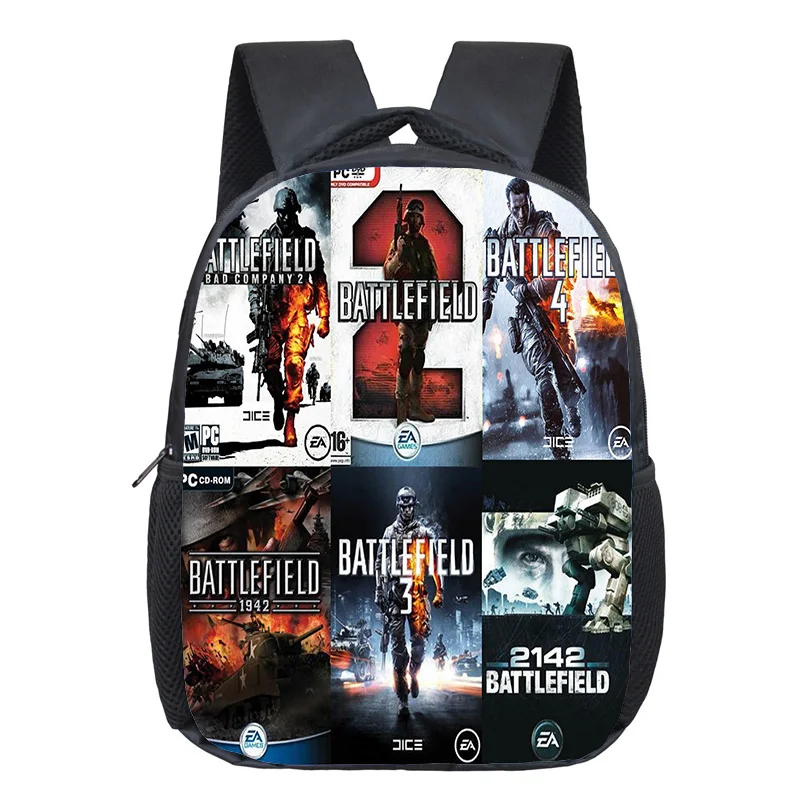 

Mochilas BATTLEFIELD Anime Game Pattern Backpack Boy Girl Casual Schoolbag DIY Fashion Student Backpacks Nursery School Knapsack