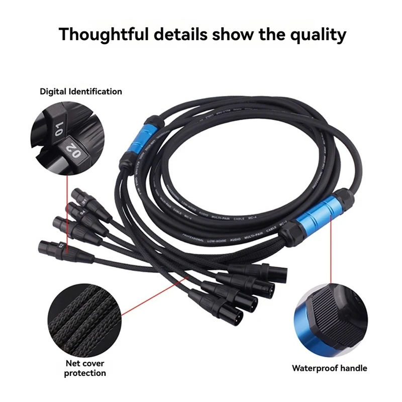 Snake Cable XLR Cable 3Pin Male To Female Multi-Media Professional Audio Extension Stage Extension Cord