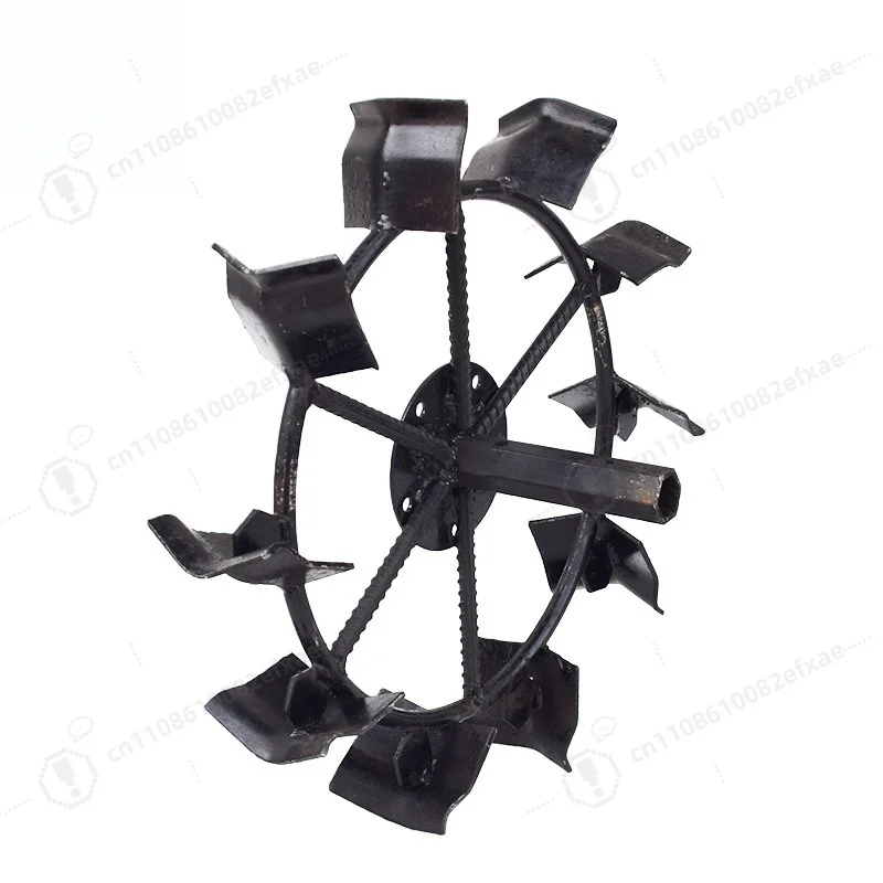

Anti-slip Walking Wheel for Micro Tiller, Iron Crawler Wheel with Plow Share for Diesel Rotary Tiller, Farm Machine Plowing