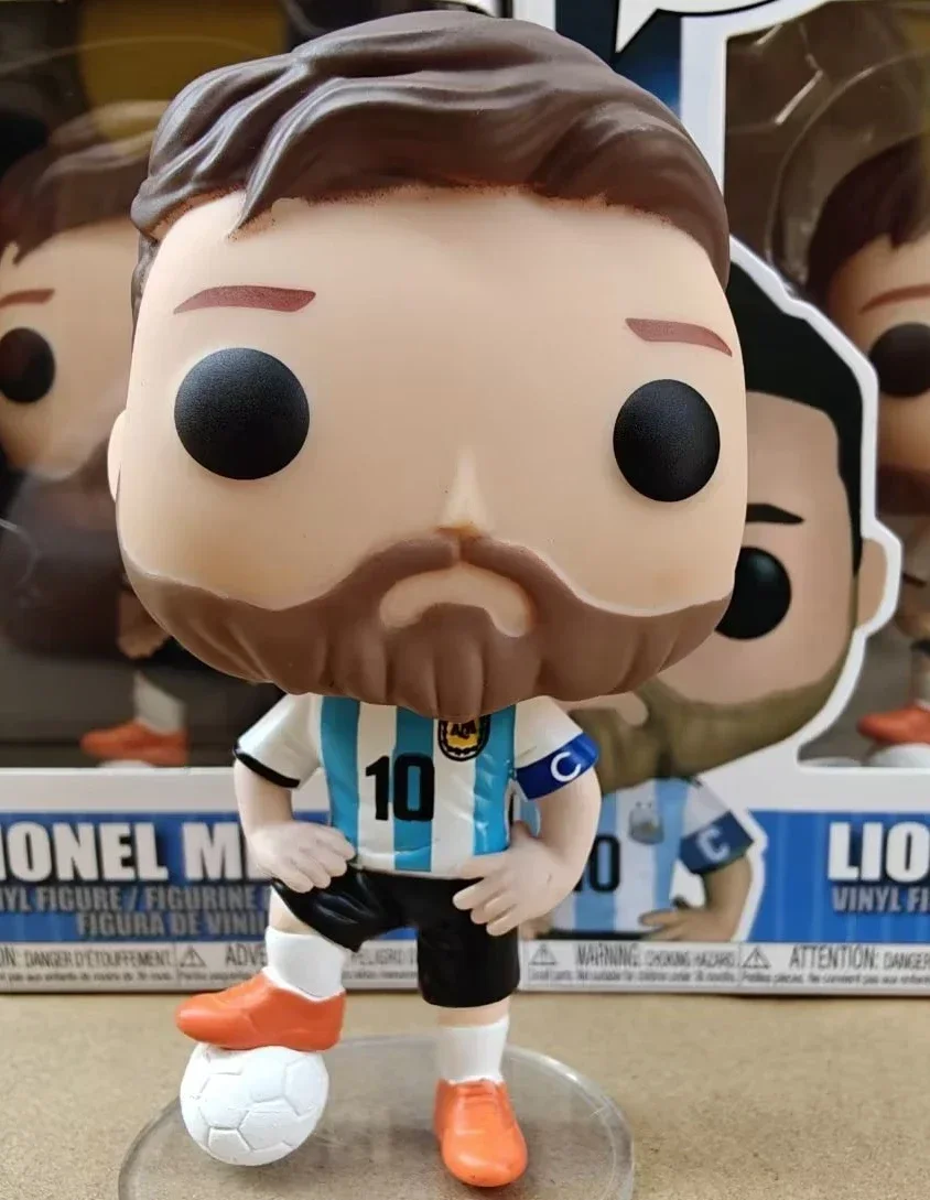 Nieuwe collectie Funko POP voetbalsterren Lionel Messi # Wijze Lionel Messi # 50 vinyl actiefiguren collectiemodel speelgoedcadeau