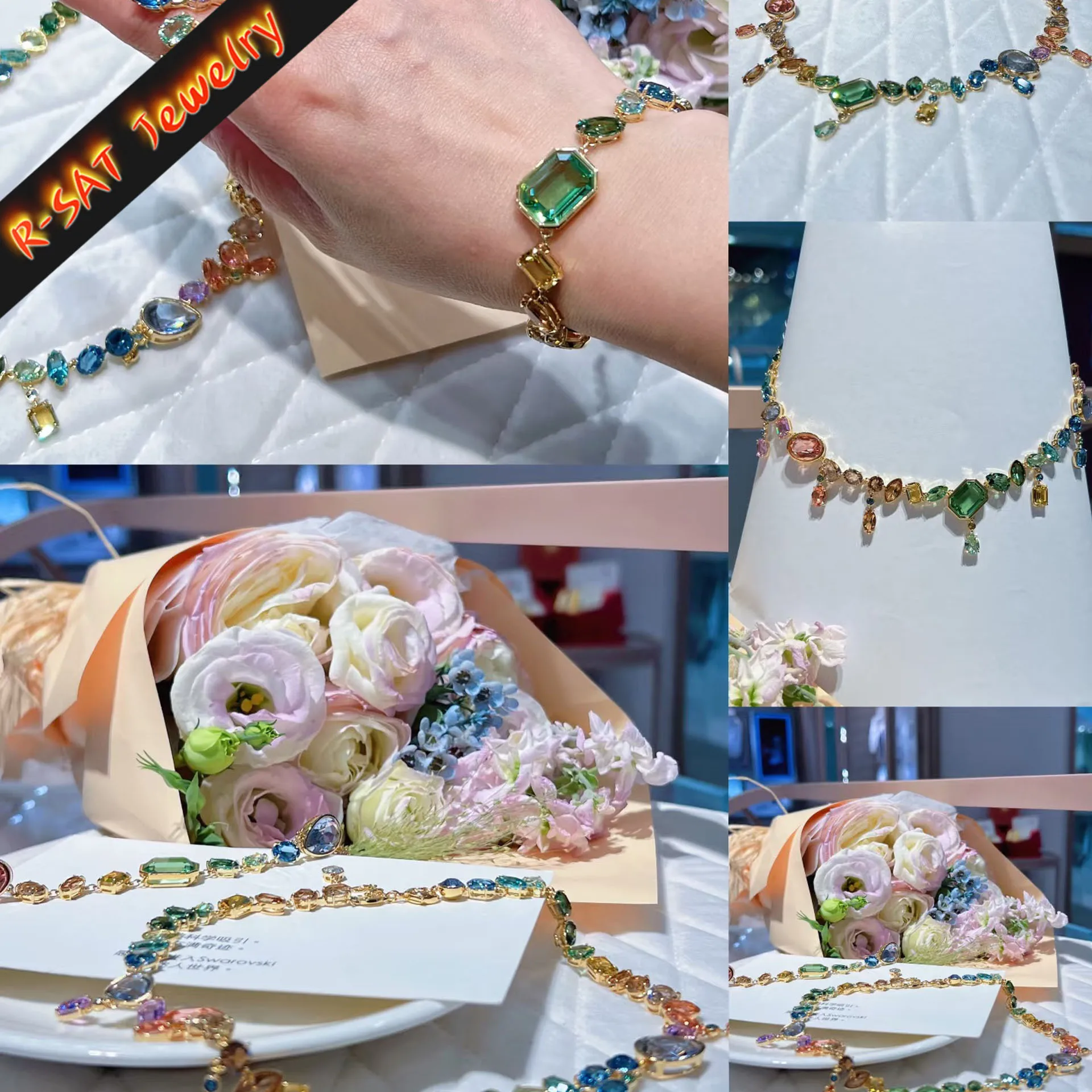 

2026 New Candy Jewelry With Tassel Necklace Bracelet for Women's Fashion, Exquisite Charm Wedding Cocktail Party Gift for Women