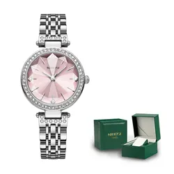 NIBOSI Top Brand Women Quartz Watches Waterproof LAdies Wristwatch Luxury Diamound Fashion Watch Girls Birthday Gift Pink Clock