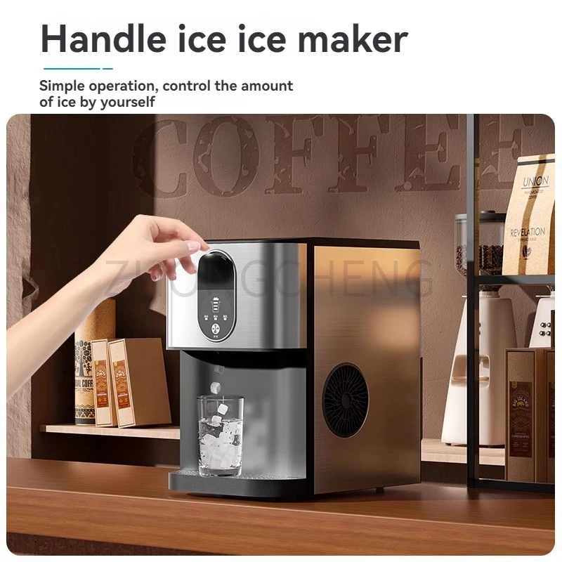 آلة صنع الثلج WZB-30DN، متجر شاي الحليب التجاري، مقهى، غرفة شطرنج الثلج المنزلية، آلة بثق الثلج المربعة الصغيرة