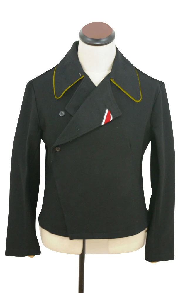 GUWC-007 WWII German Heer signal panzer black wool wrap/jacket