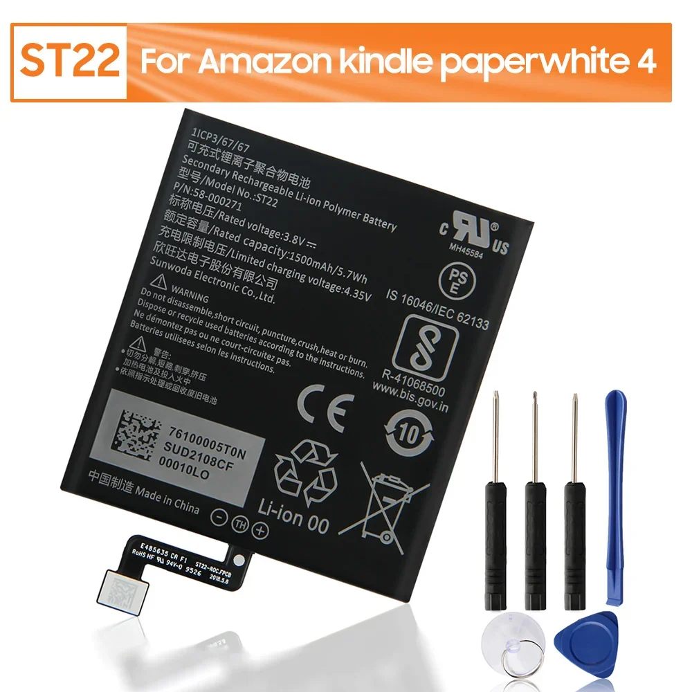 Replacement Battery ST22 For Amazon Kindle Paperwhite4 58-000271 58-000246 Battery 1500mAh