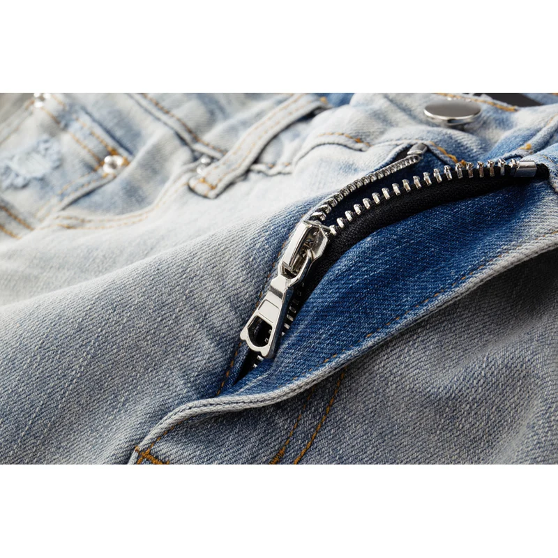 بنين المدارس الأمريكية شارع العليا المتعثرة الثقوب الزرقاء الأضلاع المرقعة الشارب تمتد نحيل ممزق الجينز #4