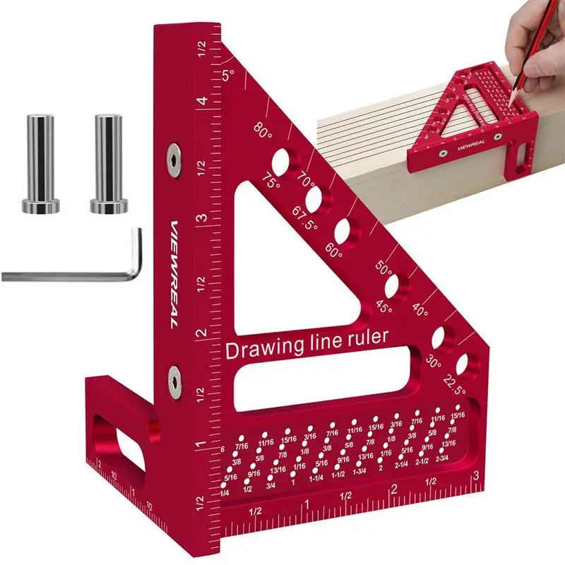 Carpenter Square Ruler Hole Positioning Precision Marking Ruler Hole Positioning Precision Marking Ruler Engineer Carpenter