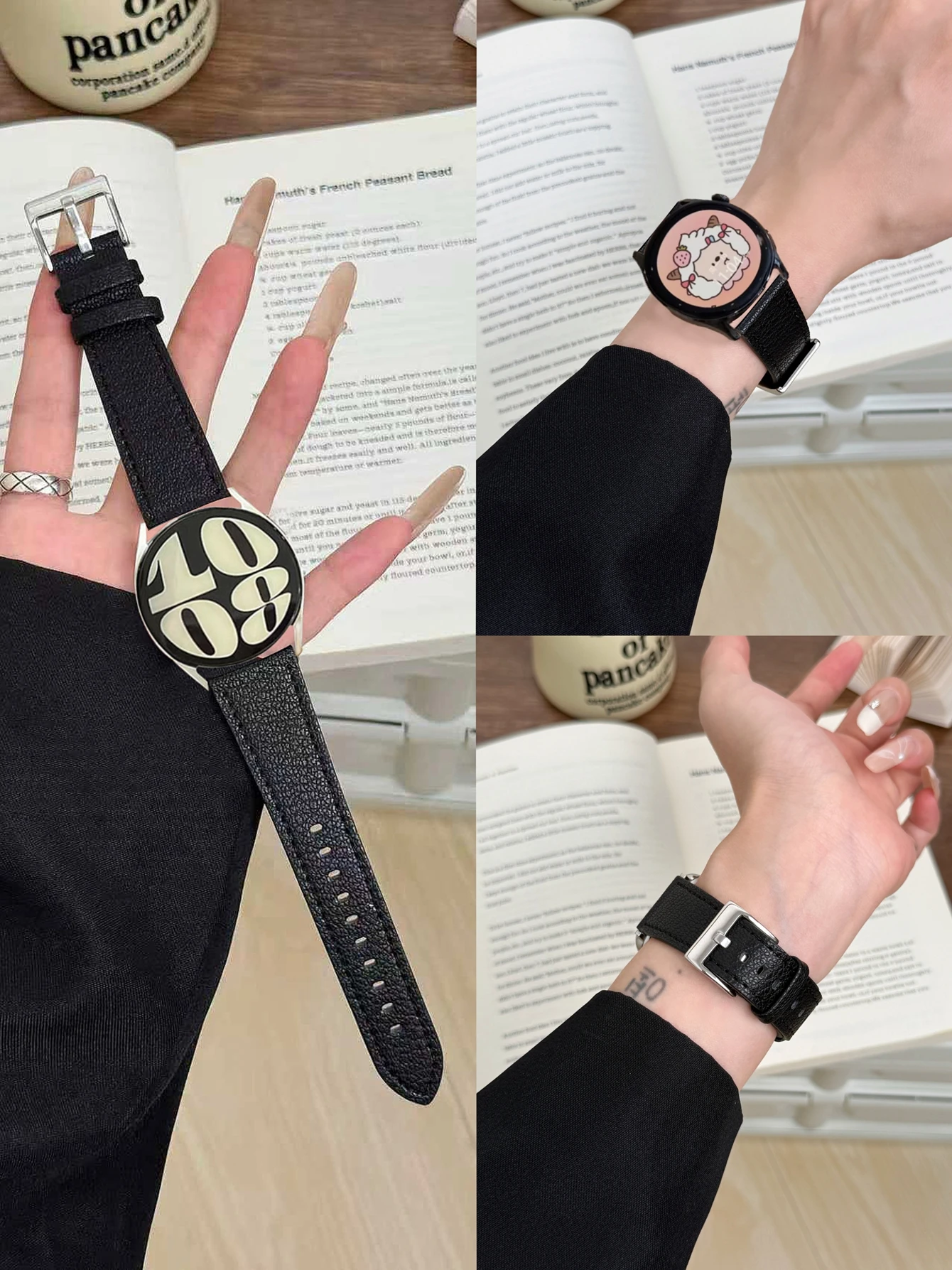 ممتاز 20 مللي متر 22 مللي متر Etoupe حزام لساعة سامسونج جالاكسي 7 FE 5 برو 4 6 الفرقة الكلاسيكية 44 مللي متر 40 مللي متر سوار كوريا حلقة جلدية