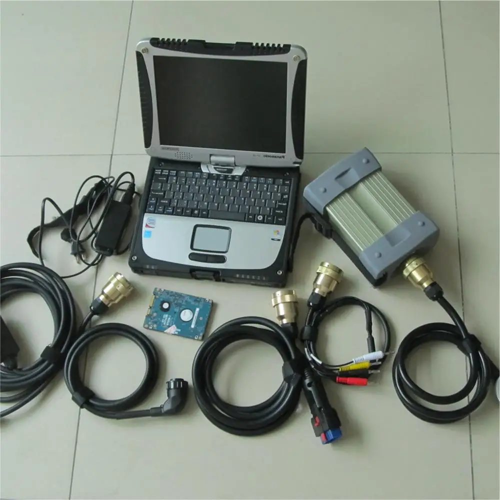 MB Diagnostic Multiplexer Tester MB Star C3 full set with all cables + Software HDD+ 90%New Laptop Toughbook cf19 i5 4gb