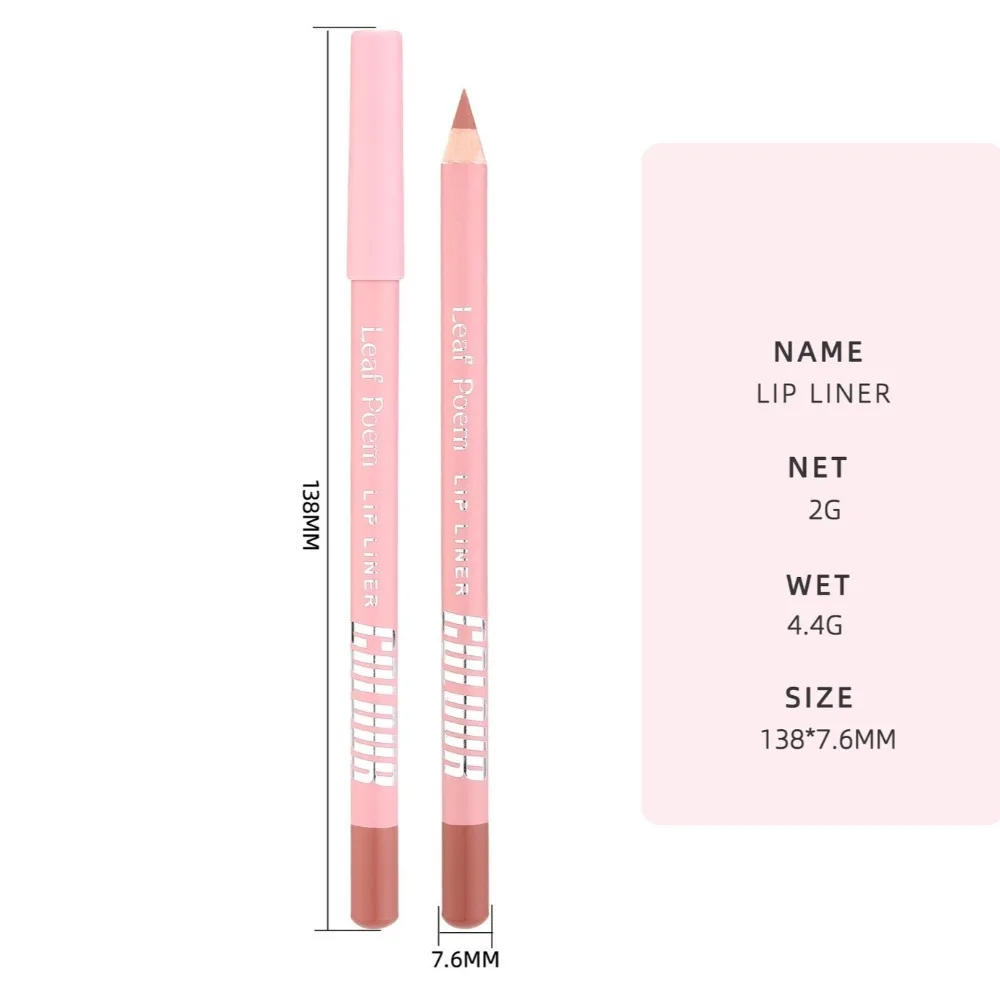 New Waterproof Matte Lipliner Pencil Plumping Moisturising Velvet Lip Liner Pencil Long Lasting Lipliner Pen