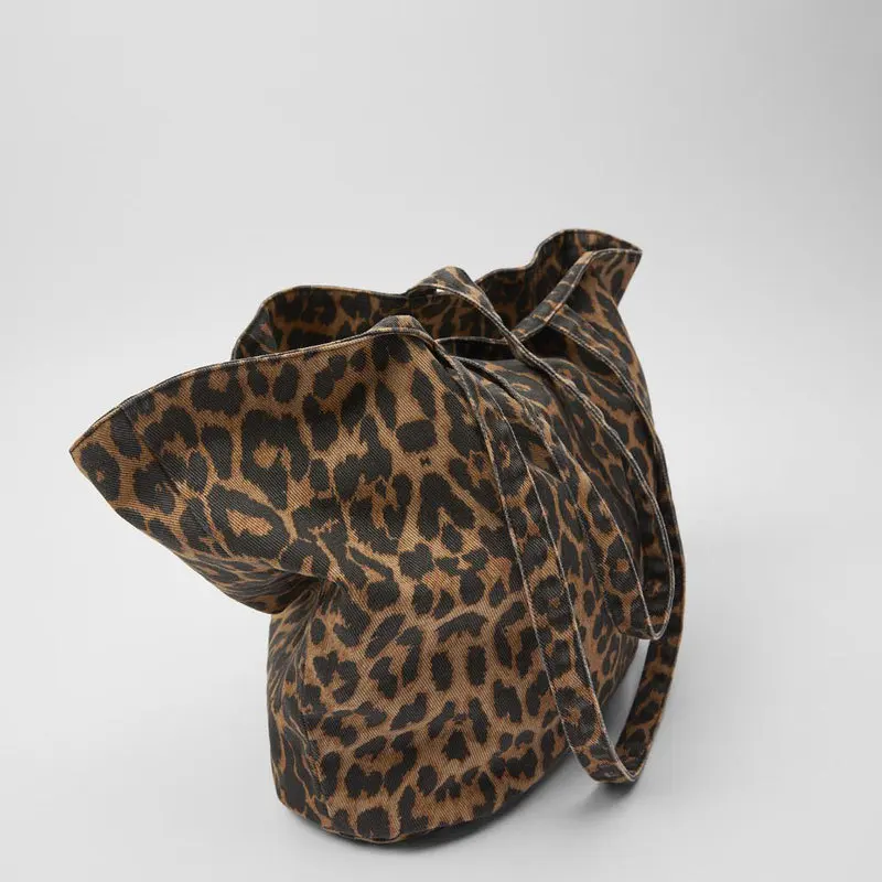 ‌ 2025 Nuova borsa tote con stampa leopardata per donna Borsa shopper spaziosa di grande capacità Borsa da lavoro con tracolla con manico superiore alla moda
