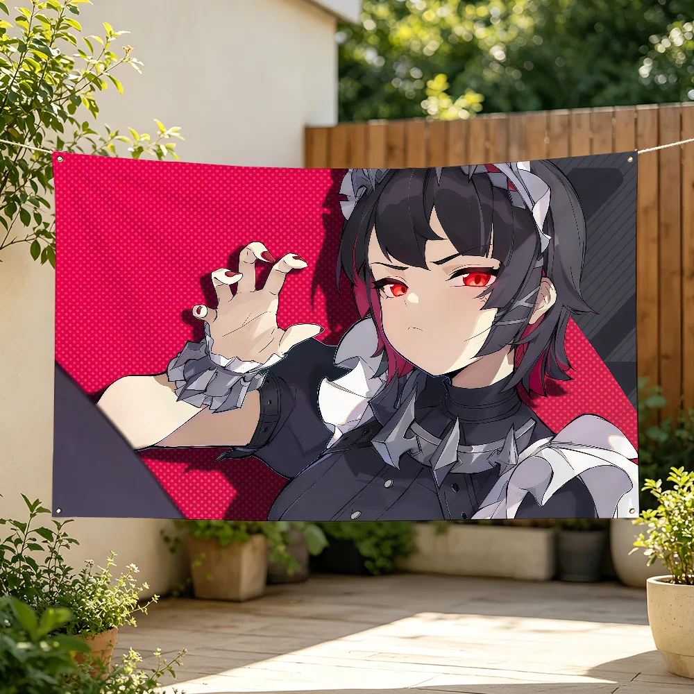 Zenless Zone Zero Ellen Joe Flag Tapestries For Classroom Dormitory Camping Picnic Party Cheering Home Indoor Outdoor Decor