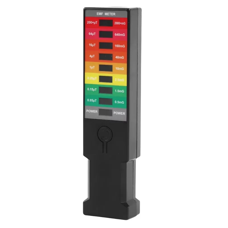 

WISH High Precision EMF Magnetic Field Monitor 8 LED Radiation Dosimeter Detector Portable Handheld New