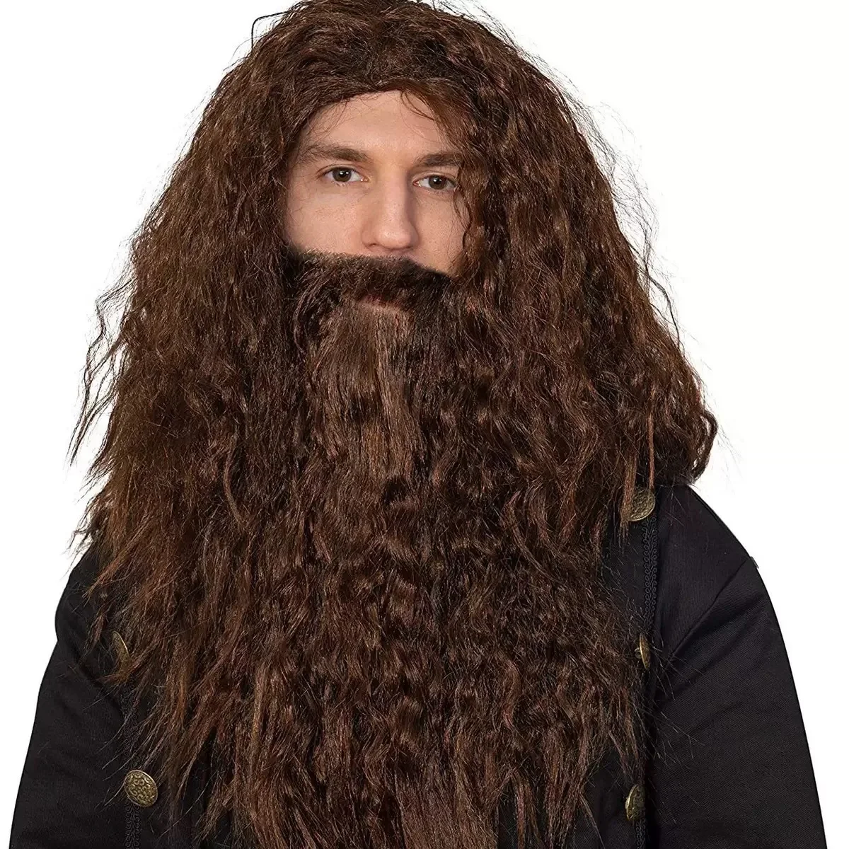 

Christmas Cosplay Wigs and Beard Set Wizard Warlock Headpiece for Party and Holiday Bearded Synthetic Wig Christmas Dress Up Wig